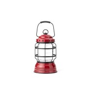 Barebones Bronze Forest Lantern- Vintage Style Railroad Lantern - Camping Light With Adjustable Brightness And Rechargeable Battery (Red)