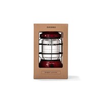 Barebones Bronze Forest Lantern- Vintage Style Railroad Lantern - Camping Light With Adjustable Brightness And Rechargeable Battery (Red)