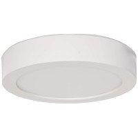 Bulbrite 5.5 Inch Flush Mount Round Led Ceiling Light, 40 Watt Equivalent, White