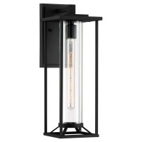 Minka Lavery Farmhouse Outdoor Wall Light 72477-66 Trescott Exterior Wall Lantern, 1-Light 75 Watts, Black