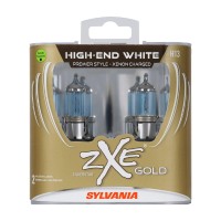 DescriptionSYLVANIA has stepped it up again zXe GoldHigh End White Light for the consumer focused on style Cobalt coating and laser ablation provide the deepest white color to shine through and still keep the headlight street legal