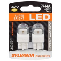 Sylvania - 7444 T20 Zevo Led Amber Bulb - Bright Led Bulb, Ideal For Park And Turn Lights (Contains 2 Bulbs)