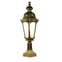 Etoplighting Le Bien Collection Oil Rubbed Golden Black Outdoor Lantern Post Light Fixture With Frosted Glass, Garden Light, Decoration Light, Apl1862