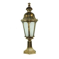 Etoplighting Le Bien Collection Oil Rubbed Golden Black Outdoor Lantern Post Light Fixture With Frosted Glass, Garden Light, Decoration Light, Apl1862