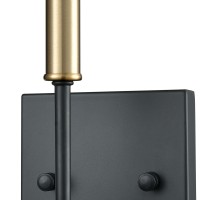 Livingston 1 Vanity Matte Black/Satin Brass