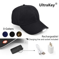 Ultrakey Hands Free Rechargeable Led Baseball Cap Hat For Outdoor Hip Hop Party Holiday