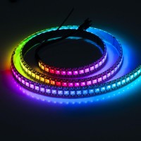 Btf-Lighting Rgbw Rgb+Cool White Sk6812 (Similar Ws2812B) Individually Addressable 3.3Ft 1M 144(2X72) Leds Flexible 4 Colors In 1 Led Dream Color Led Strip Ip65 Waterproof Dc5V Black Pcb