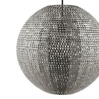 Walker Edison Furniture Azip16Gloni Lip16Gloni Metal Globe Sparkle Pendant Light, 16