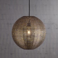 Walker Edison Furniture Azip16Gloni Lip16Gloni Metal Globe Sparkle Pendant Light, 16