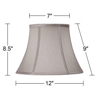 Set Of 2 Pewter Gray Small Bell Lamp Shades 7