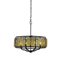 25 Height Iron Chandelier in Black Smith Finish