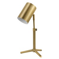 Globe Electric 52097 Pratt 18 Desk Lamp Matte Brass Finish Adjustable Height Inline Rocker Onoff Switch