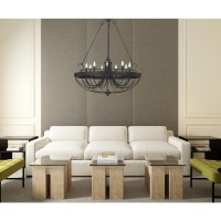 4425 Height Metal Chandelier in Textura Gray with Moroccan Bronze Finish