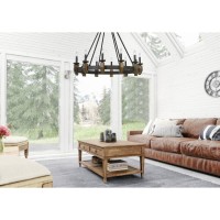 60W X 12 Cruz Metalwood Chandelier