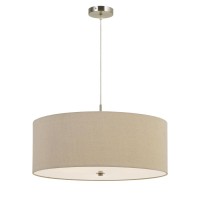 1225 Height Fabric Pendant Fixture in Linen