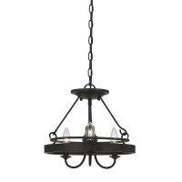 1275 Height Metal Pendant in Texture Gray with Moroccan Bronze Finish