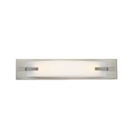 20 Long Metal Base Vanity Light in Brushed Steel