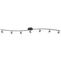 Cal Lighting Sl-808-7-Ru Contemporary Modern Led Pendant From Serpentine Collection In Bronze / Dark Finish, 84.00 Inches