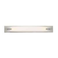 31 Long Metal Base Vanity Light in Brushed Steel