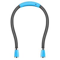 Singhong Usb Rechargeable Neck Book Light For Reading In Bed, 4 Led Bulbs 4 Adjustable Brightness, Hands Free For Night Jogging Or Mending Lamp (Blue)