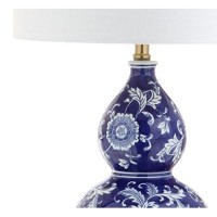 Jonathan Y Jyl3003A Lee 27 Ceramic Chinoiserie Led Table Lamp Traditional Bedside Desk Nightstand Lamp For Bedroom Living Room Office College Bookcase Led Bulb Included, Bluewhite