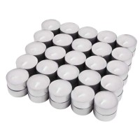 Bulk Set Of 250 Tealight Candles In Metal Cups White 45 Hour Burn Time Unscented Tea Lights