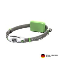 Ledlenser Neo4 Led Headlamp Trail Running, Green, Incl. 3Xaaa Batteries0 Lumens, Red Rear Back Light, Runtime Up To 40H, Running, Sport, Jogging, Stamina, (500915)