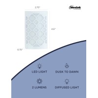 Westek Decorative Amertacled Night Cover With Auto Dusk Dawn Sensorideal For The Hallway Bedroom Bathroom Warm Lighthides