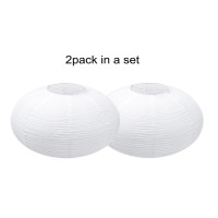 Topaaa 2Pack White Oval Paper Lantern 16