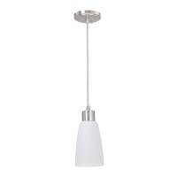 Aspen Creative 61098 Transitional Design Adjustable One Hanging Mini Pendant Ceiling Light, Chrome