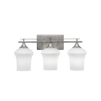 Uptowne 3 Light Bath Bar Shown In Aged Silver Finish With 5.5