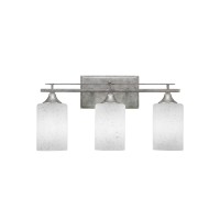 Uptowne 3 Light Bath Bar Shown In Aged Silver Finish With 4