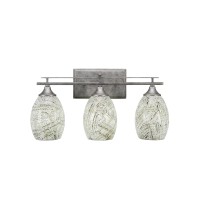 Uptowne 3 Light Bath Bar Shown In Aged Silver Finish With 5