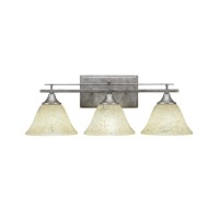 Uptowne 3 Light Bath Bar Shown In Aged Silver Finish With 7