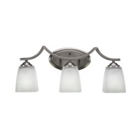 Zilo 3 Light Bath Bar Shown In Graphite Finish With 4.5 White Muslin Glass