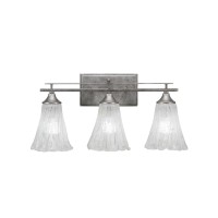 Uptowne 3 Light Bath Bar Shown In Aged Silver Finish With 5.5