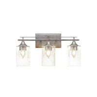 Uptowne 3 Light Bath Bar Shown In Aged Silver Finish With 4