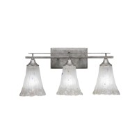 Uptowne 3 Light Bath Bar Shown In Aged Silver Finish With 5.5