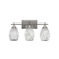 Uptowne 3 Light Bath Bar Shown In Aged Silver Finish With 5