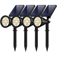 Innogear Solar Lights For Outside, Solar Lights Outdoor Waterproof Solar Garden Yard Spot Lights Spotlight Pathway Landscape Lighting Wall Light Auto On/Off, Pack Of 4 (Warm White)