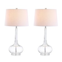 Jonathan Y Jyl1079Cset2 Set Of 2 Table Lamps Bette 285 Glass Teardrop Led Table Lamp Contemporary Bedside Desk Nightstand La