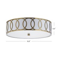 Jonathan Y Jyl3503A Aubrey 3Light 155 Metal Led Flush Mount Contemporarytransitional Dimmable 2700K Cozy Warm Light For Ki