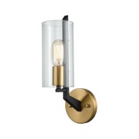 Blakeslee 1 Wall Sconce Matte Black/Satin Brass