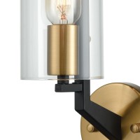 Blakeslee 1 Wall Sconce Matte Black/Satin Brass