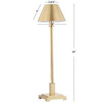 Jonathan Y Jyl6006B Roxy 26 Metal Shade Led Table Lamp Contemporary Modern Bedside Desk Nightstand Lamp For Bedroom Living Room Office College Bookcase Led Bulb Included, Brushed Brass Gold