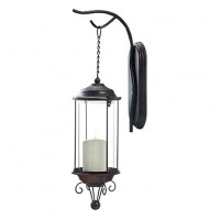 Zings & Thingz 57074182 Antique Iron Hanging Lamp, Brown