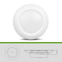 Jullison 8 Pack 6 Inch Led Low Profile Recessed & Surface Mount Disk Light, Round, 15W, 900 Lumens, 3000K Warm White, Cri80, Driverless Design, Dimmable, Etl Listed, White