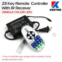 Kertme 5050-60 Type Ac 110-120V White Led Strip Lights, Flexible/Waterproof/Dimmable/Multi-Modes Led Rope Light + 23 Keys Remote For Home/Garden/Building Decoration (131.2Ft/40M, White 6000K)