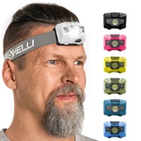 Foxelli Led Headlamp Rechargeable - Ultralight Usb Rechargeable Headlamp Flashlight For Adults Kids, Waterproof Head Lamp With Red Light For Running, Camping, Hiking Outdoor