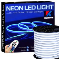 Kertme Neon Led Type Ac 110-120V Led Neon Light Strip, Flexible/Waterproof/Dimmable/Multi-Modes Led Rope Light + 23 Keys Remote For Home/Garden/Building Decoration (16.4Ft/5M, Pink)